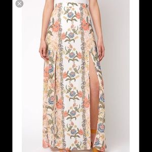 NWT Show Me Your Mumu double slit boho maxi skirt
